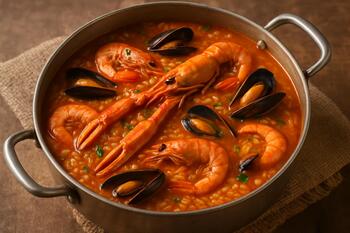 Arroz de marisco malandrinho num tacho