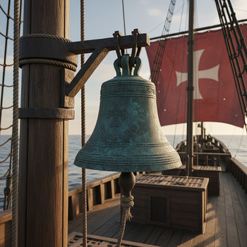 Sino de navio em bronze polido