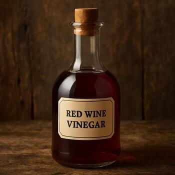 Frasco de vinagre de vinho tinto