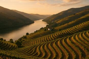 Vinhas em socalcos no Douro